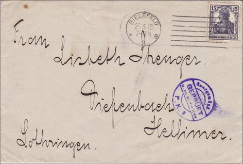 Germania brief von bielefeld - germania:,