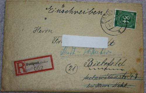 Einschreiben erfurt bielefeld - einschreiben, erfurt/bielefeld