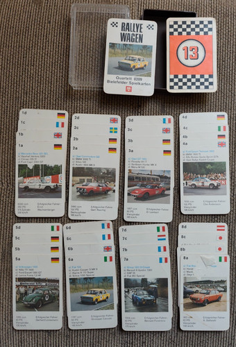 Autoquartett rallyewagen - autoquartett, "rallyewagen"